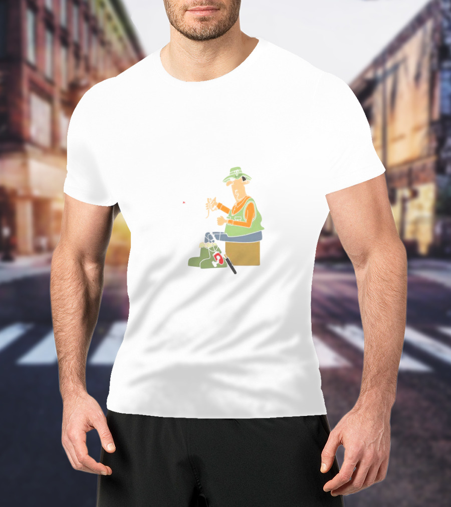 I Am A Masterbaiter Fishing Cartoon Humor T-Shirt