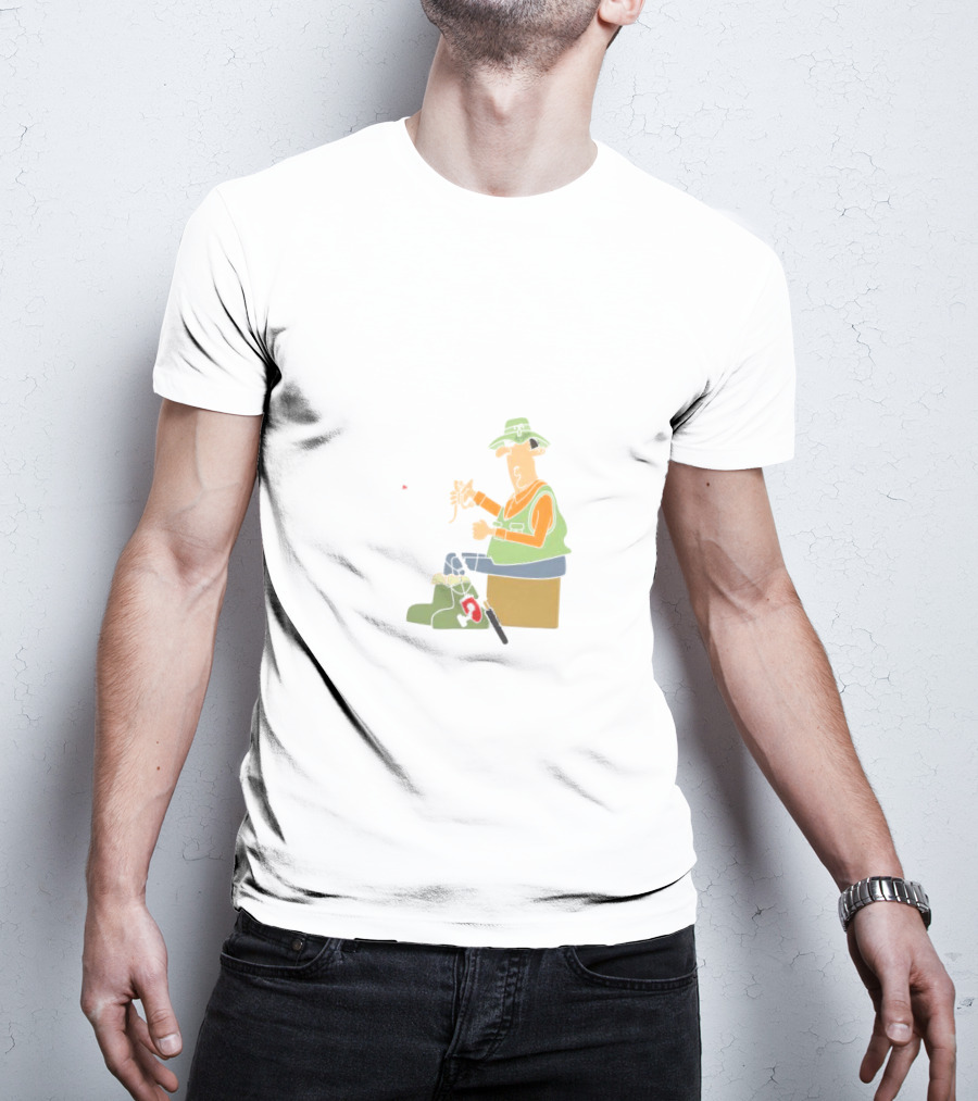 I Am A Masterbaiter Fishing Cartoon Humor T-Shirt