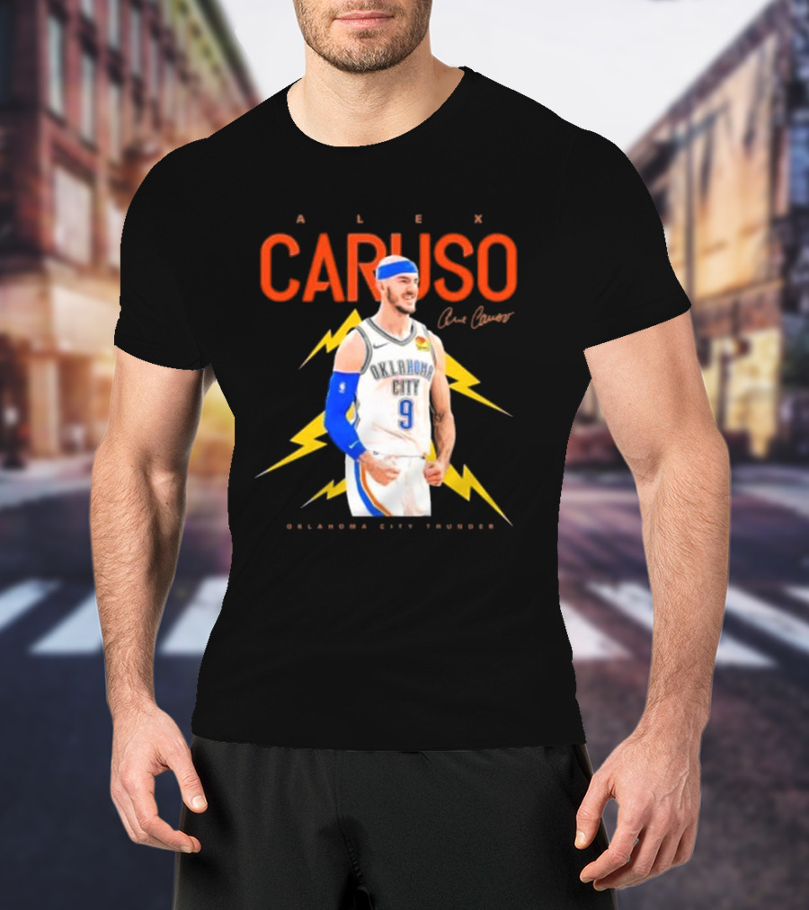 Alex Caruso Oklahoma City Thunder Basketball Superstar Signature T-Shirt