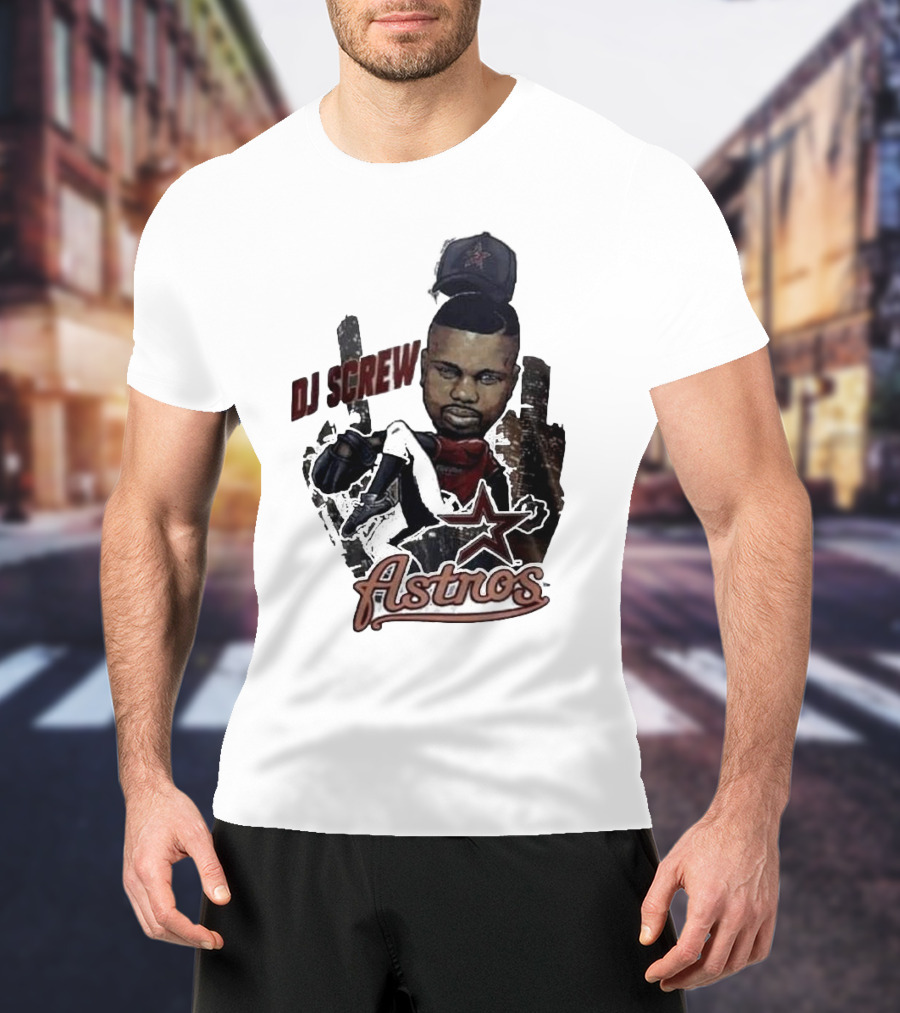 Astros DJ Screw Tribute With Star Icon T-Shirt