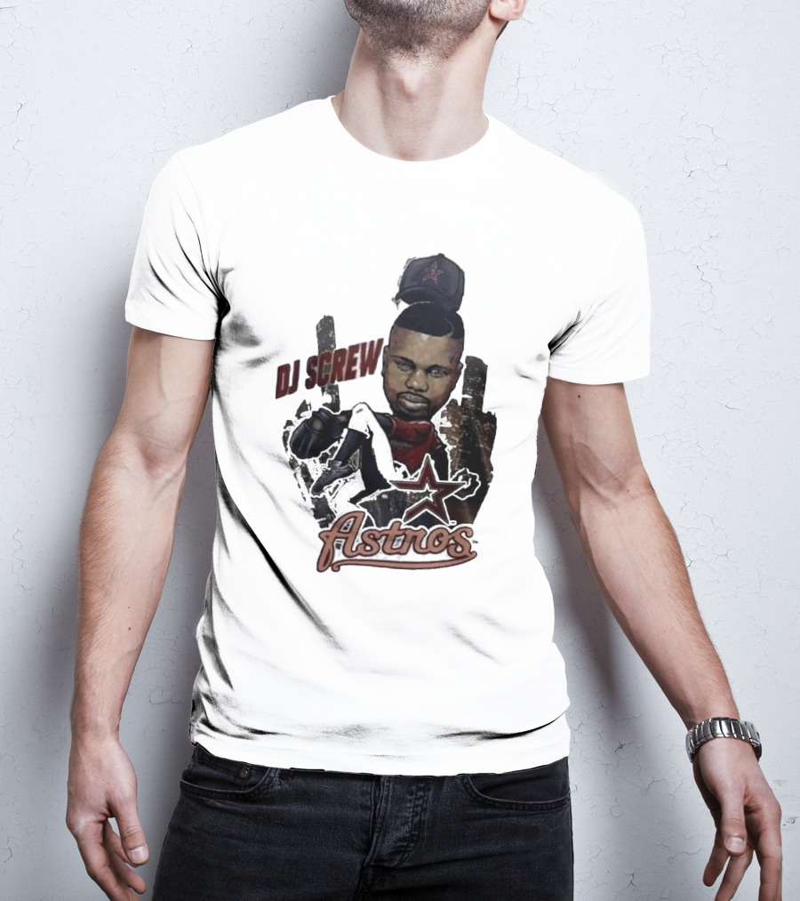 Astros DJ Screw Tribute With Star Icon T-Shirt