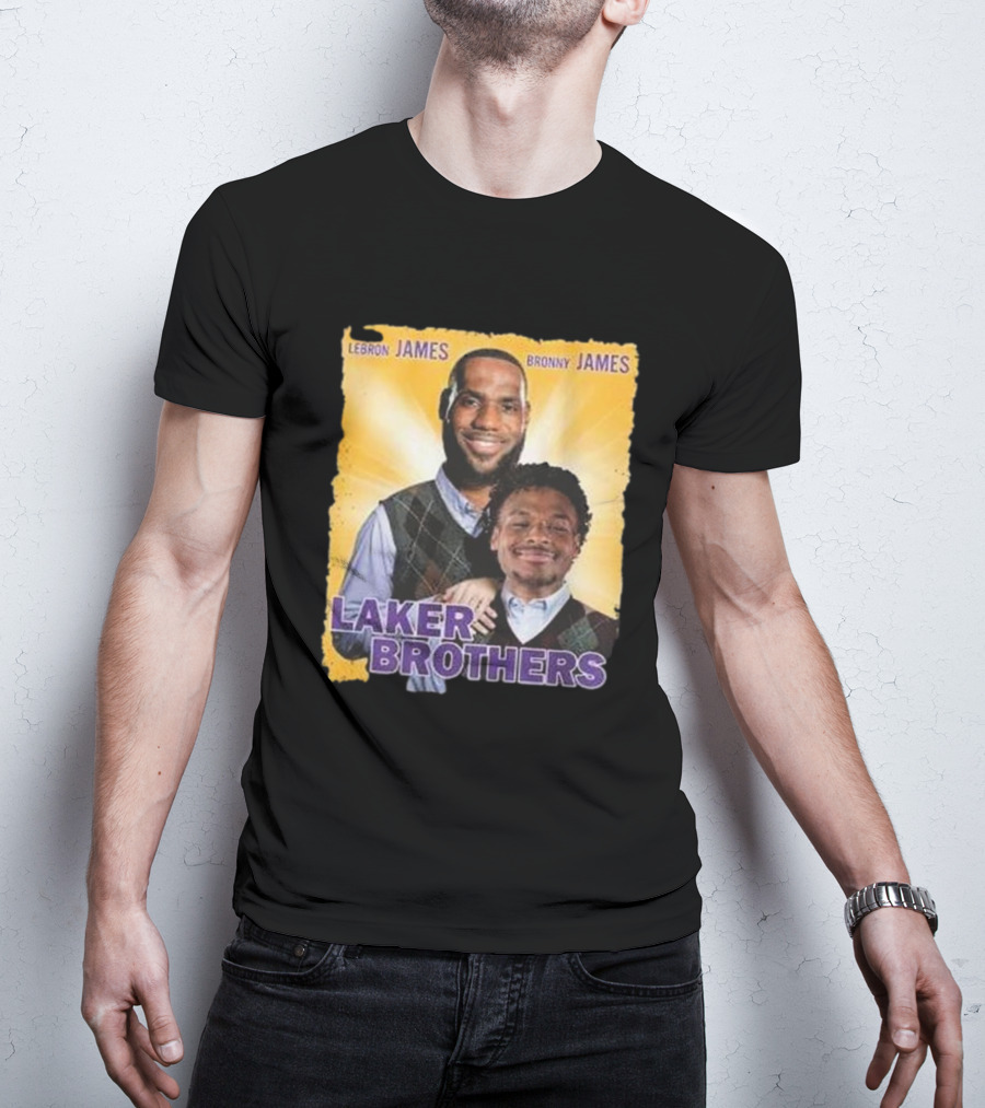 Lebron James Bronny James Laker Brothers T-Shirt