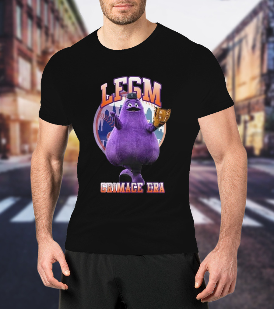 LFGM Grimace Era Mets Baseball Crossover T-Shirt
