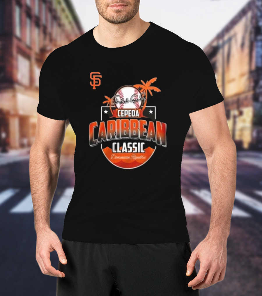 Cepeda Caribbean Classic Dominican Republic Giants Baseball T-Shirt