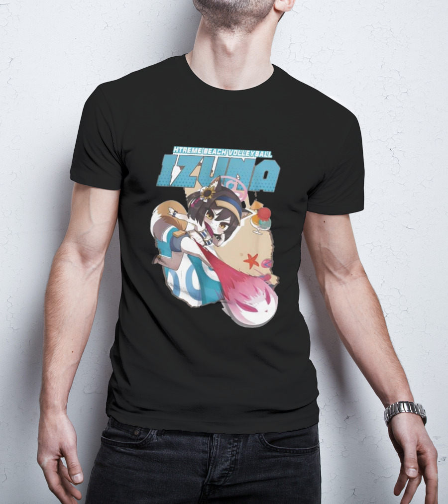 Izuna’s Xtreme Beach Volleyball Anime Character With Beach Elements T-Shirt