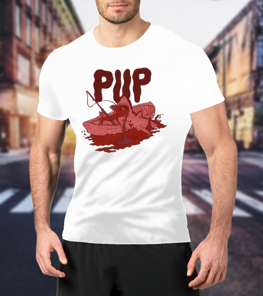 PUP Shark Attack Boat T-Shirt
