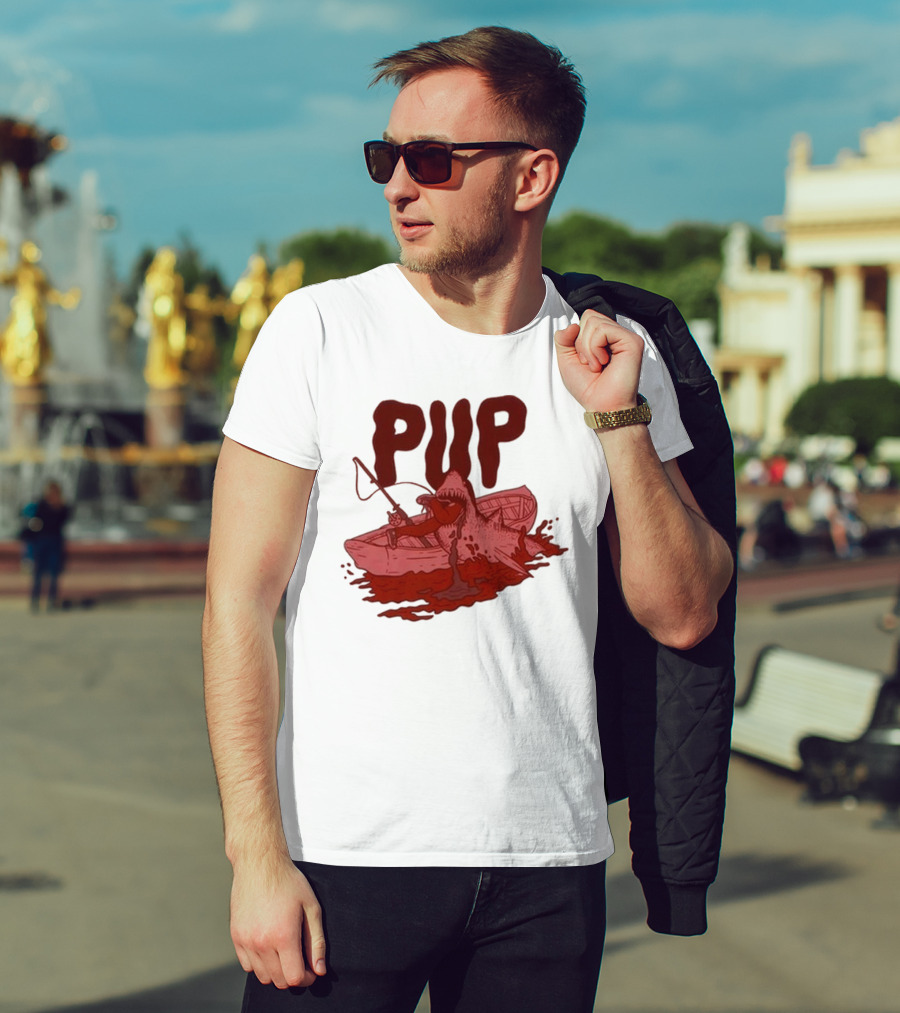PUP Shark Attack Boat T-Shirt
