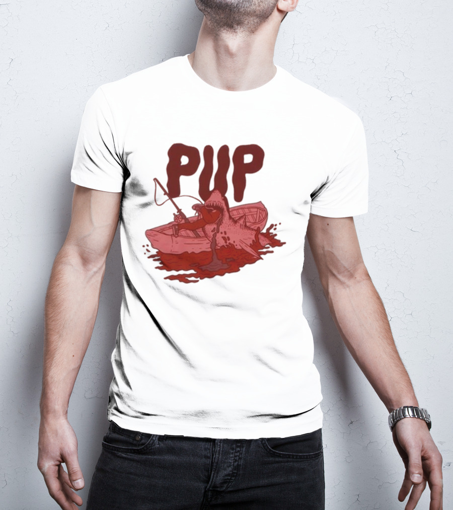 PUP Shark Attack Boat T-Shirt