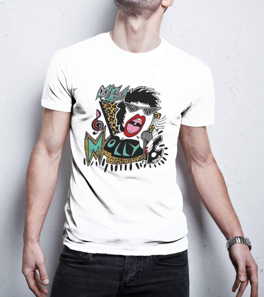 Miss Molly 90s Vintage Leopard Print Music Vibes T-Shirt