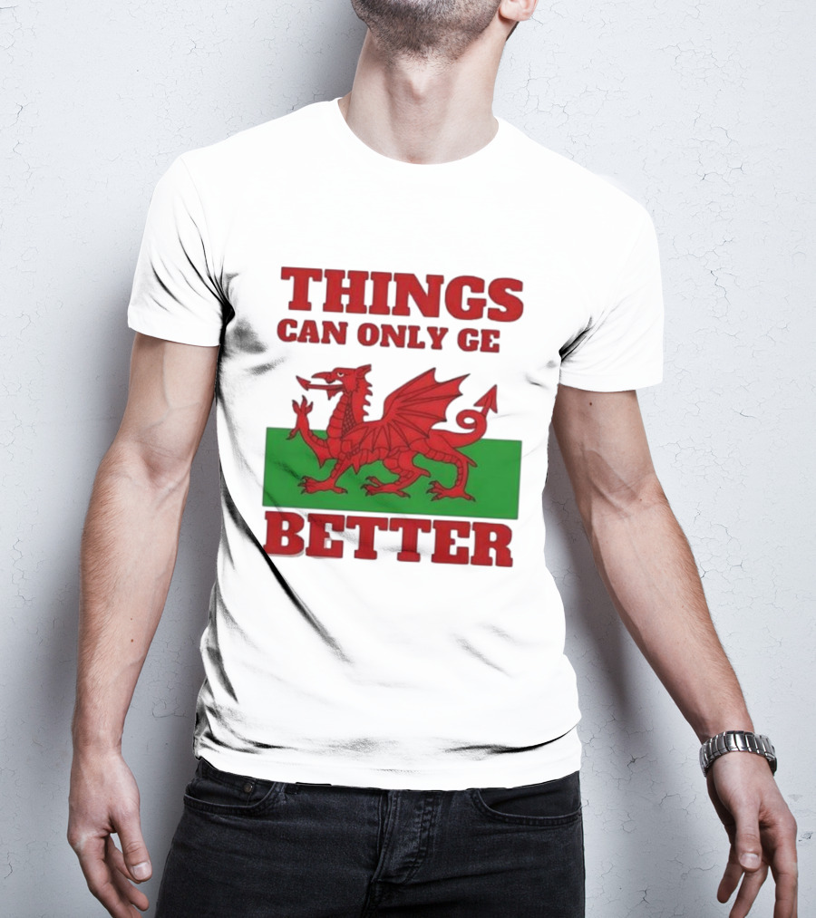 Things Can Only Get Better Welsh Dragon T-Shirt