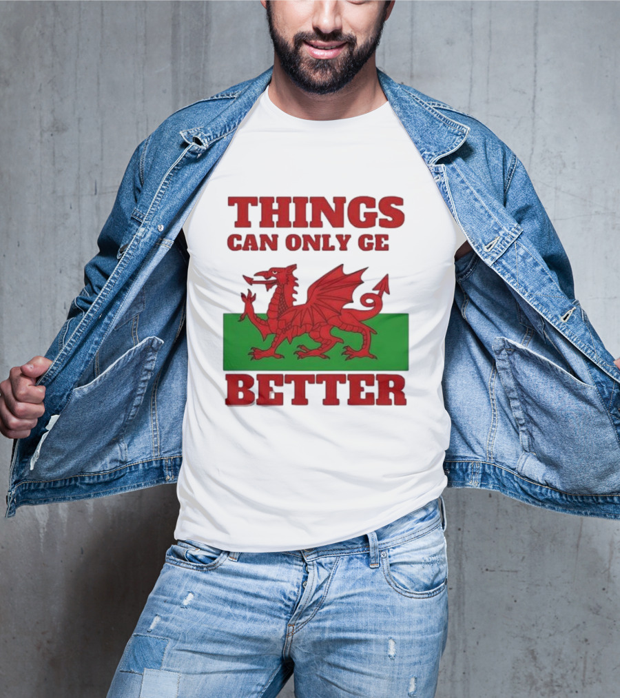 Things Can Only Get Better Welsh Dragon T-Shirt