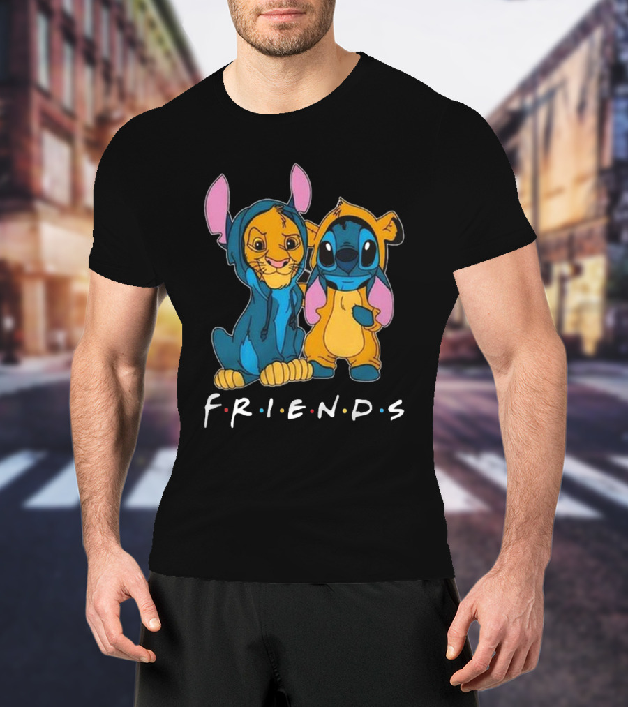 Friends Stitch And Lion King Disney Fusion T-Shirt