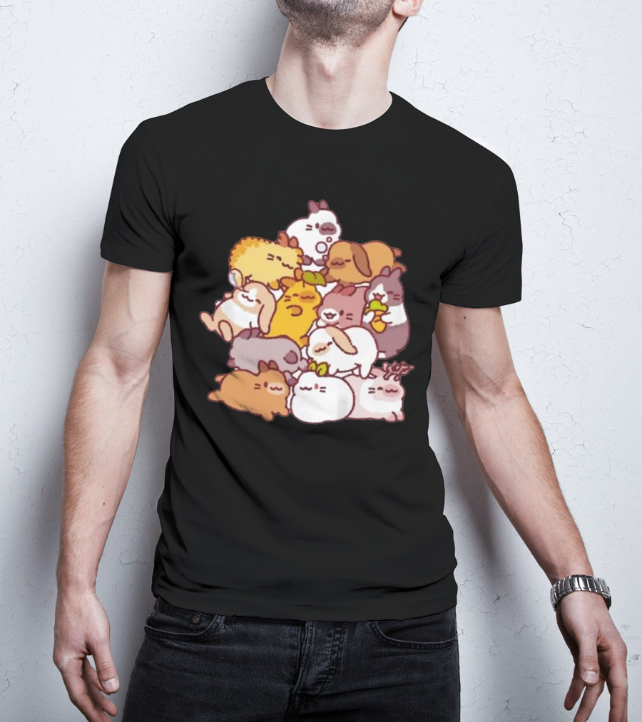 Bunny Pile Usagi Shima Cozy Rabbit Stack T-Shirt