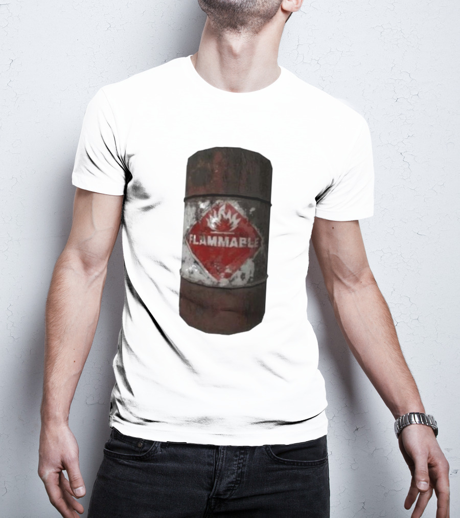 Flammable Barrel Red Hazard T-Shirt