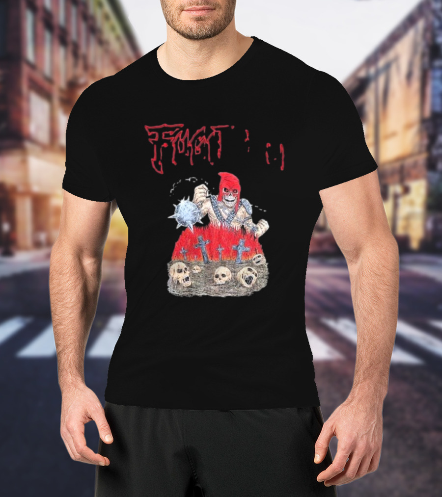 Fugitivetx Mace Guy With Skulls And Crosses T-Shirt