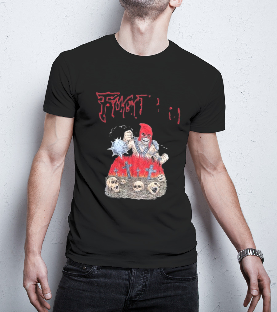 Fugitivetx Mace Guy With Skulls And Crosses T-Shirt