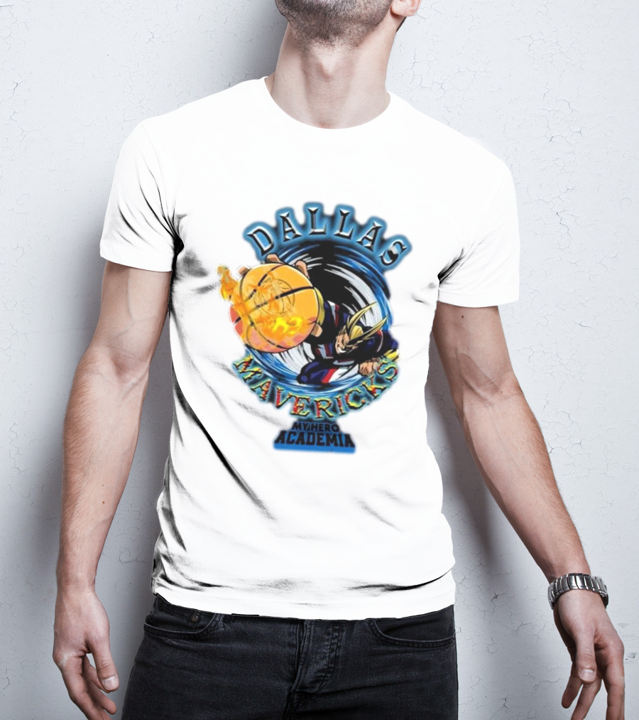 Dallas Mavericks My Hero Academia All Might NBA Collaboration T-Shirt