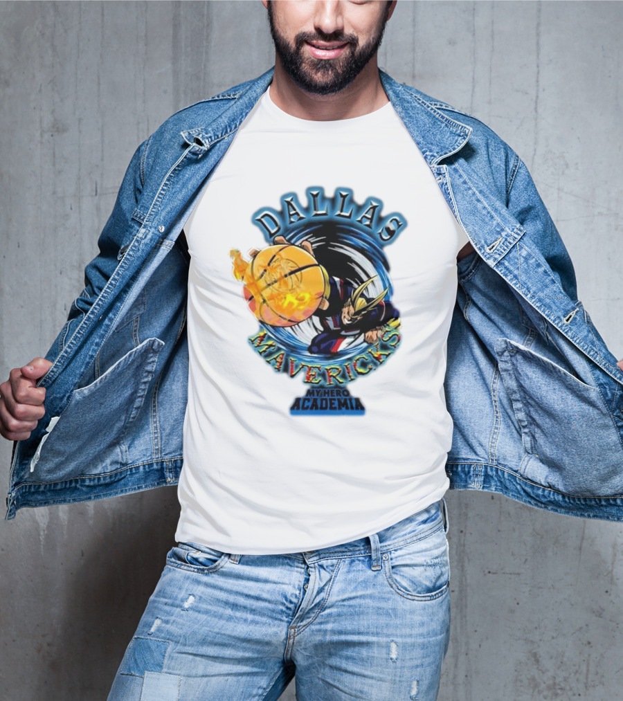Dallas Mavericks My Hero Academia All Might NBA Collaboration T-Shirt