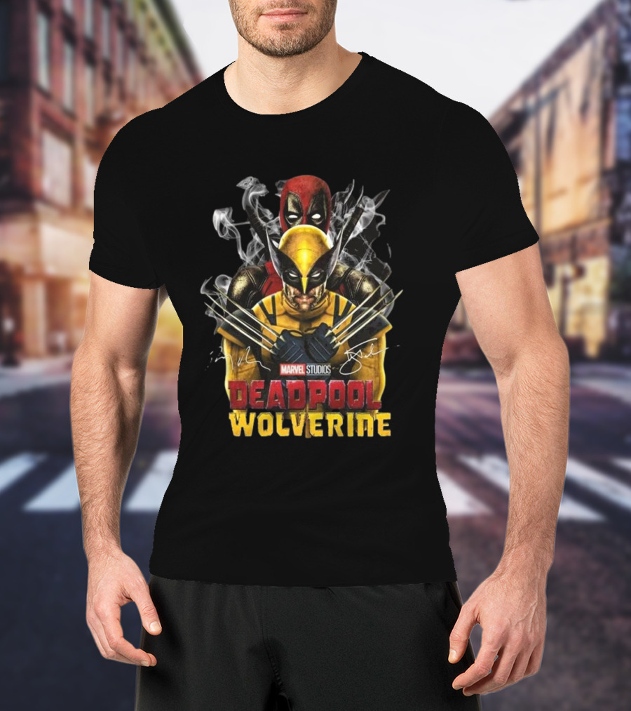 Marvel Studios Deadpool Wolverine Signature Collaboration T-Shirt