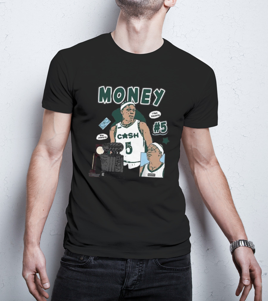 Money Cash #5 Michigan State Basketball 1,944 Points Pro Assists T-Shirt