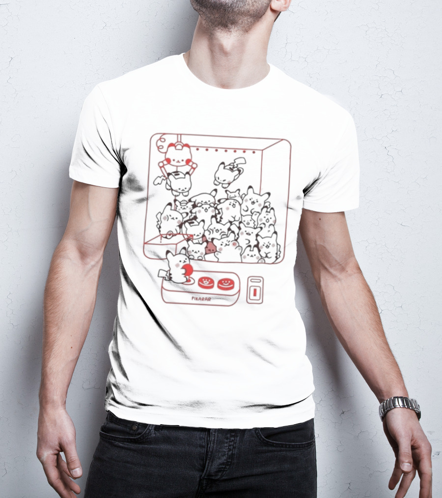 Pikarar Claw Machine Pikachu Cranes Yellow Crane T-Shirt