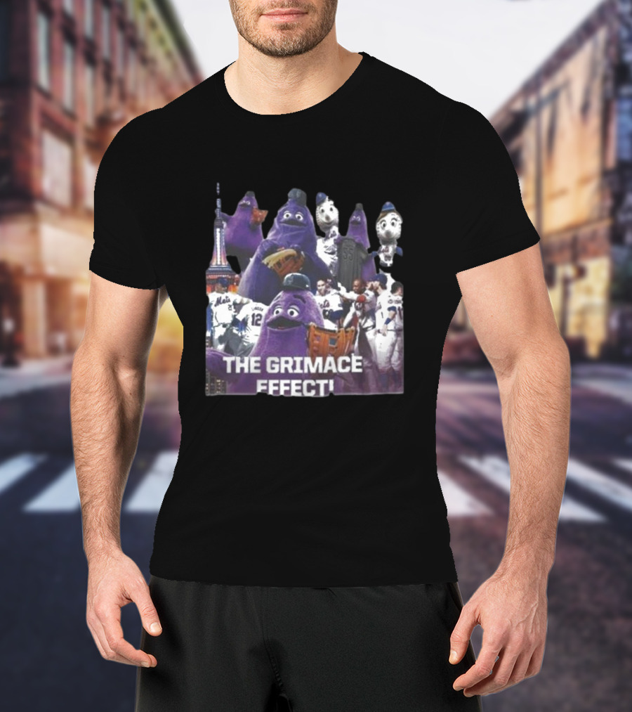 The Grimace Effect New York Mets Players And Mascots T-Shirt