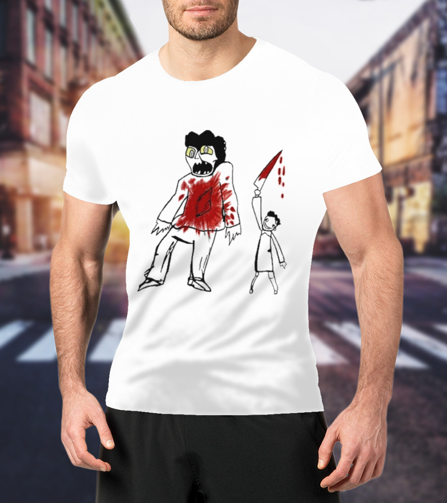 Suitably Grim Argento Horror Bloodshed Scene T-Shirt