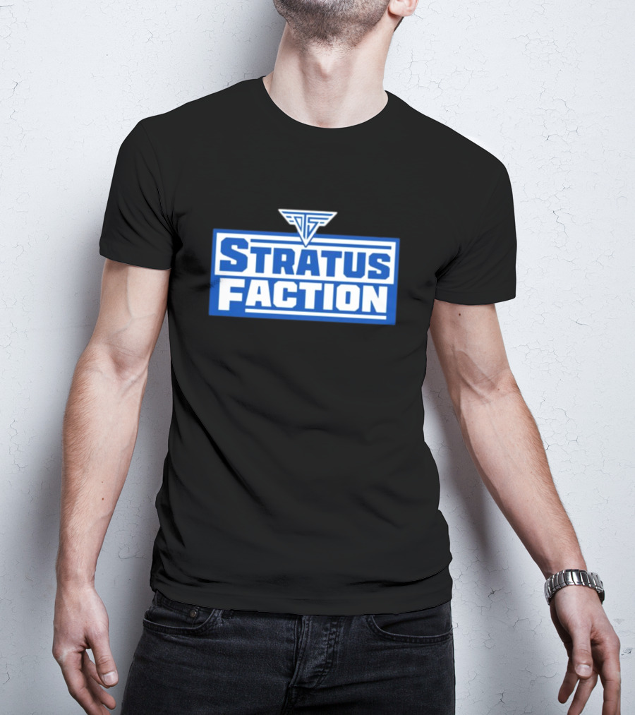Trishstratus Stratus Faction Logo Blue And White T-Shirt