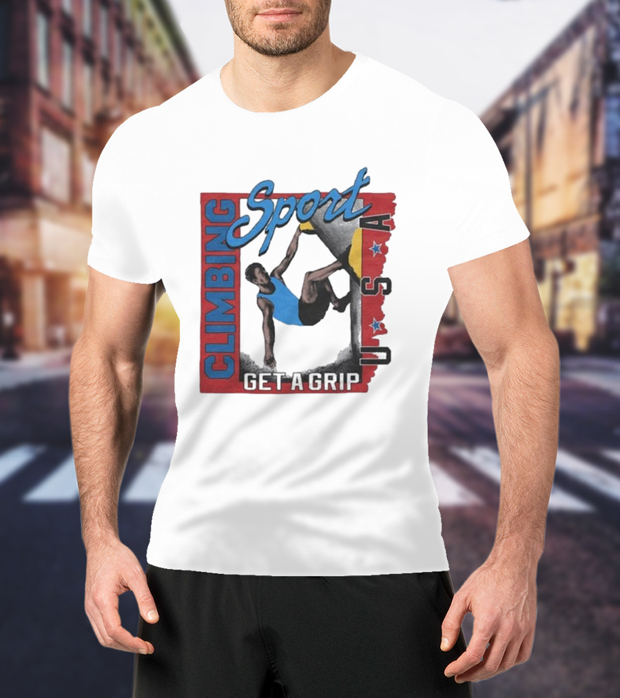Sport Climbing USA Get A Grip T-Shirt