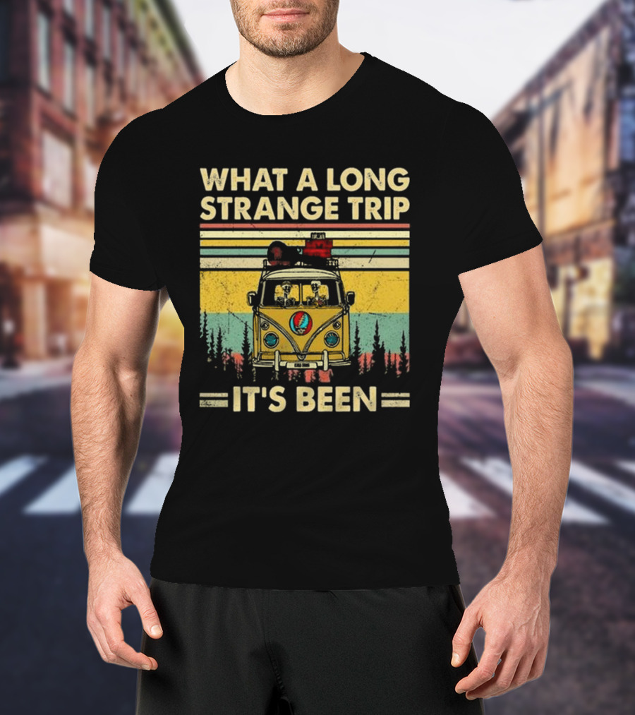 What A Long Strange Trip It's Been Grateful Dead Hippie Fan Rock Vintage T-Shirt
