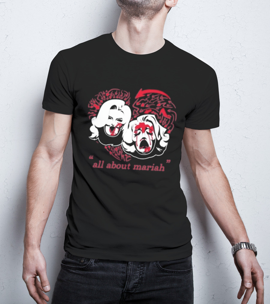 Mariahmayx All About Mariah Heart Faces Red Arrows T-Shirt