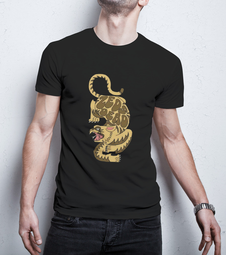 Zeds Dead Luxfury Black Retro Tiger Design Zeds Dead T-Shirt