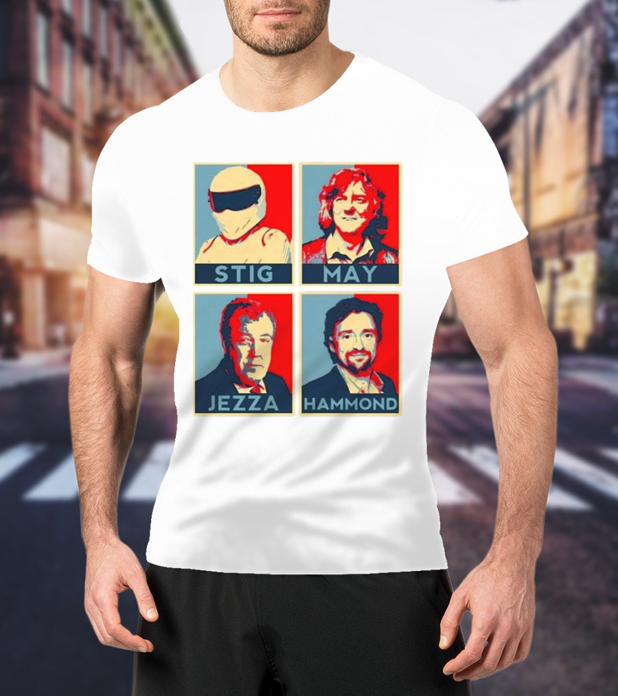 Stig May Jezza Hammond Top Gear Iconic Trio T-Shirt