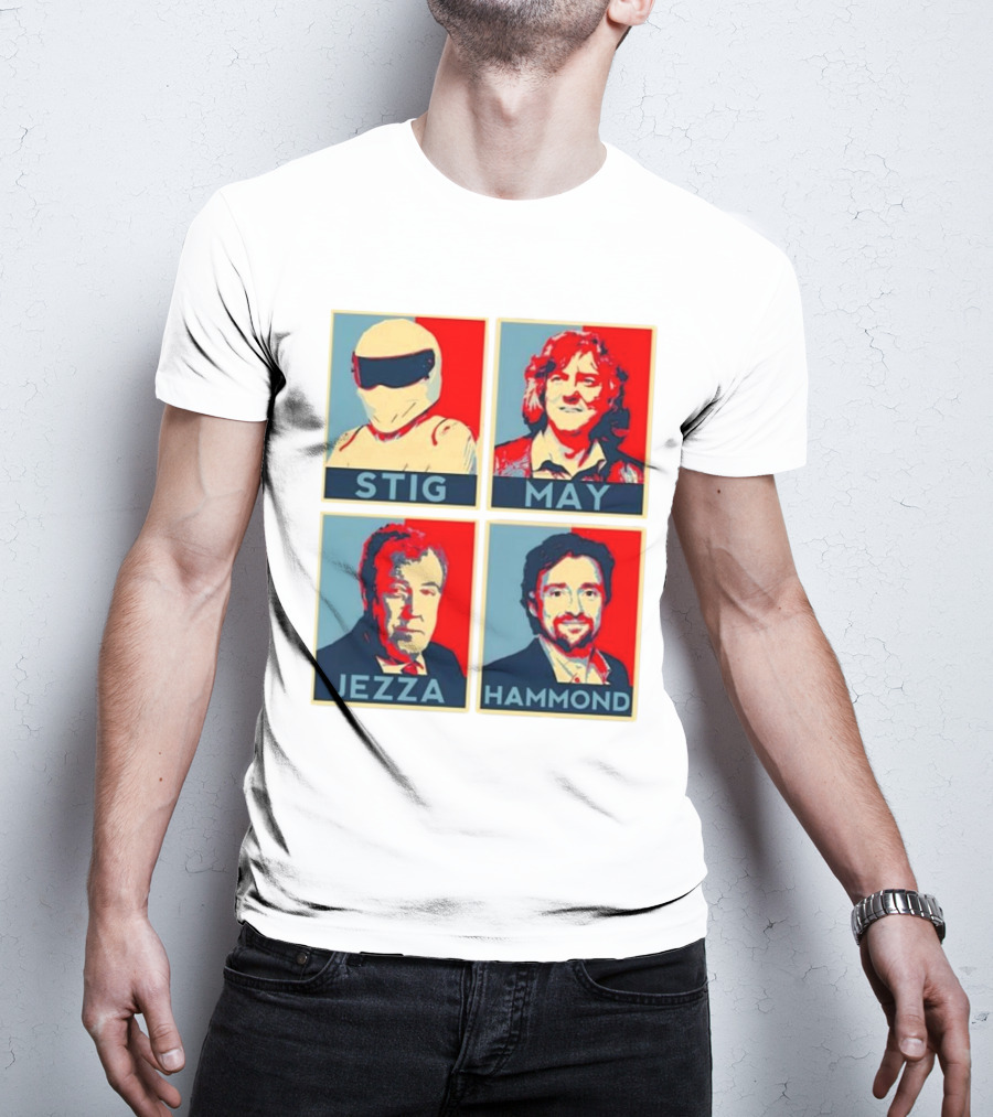 Stig May Jezza Hammond Top Gear Iconic Trio T-Shirt