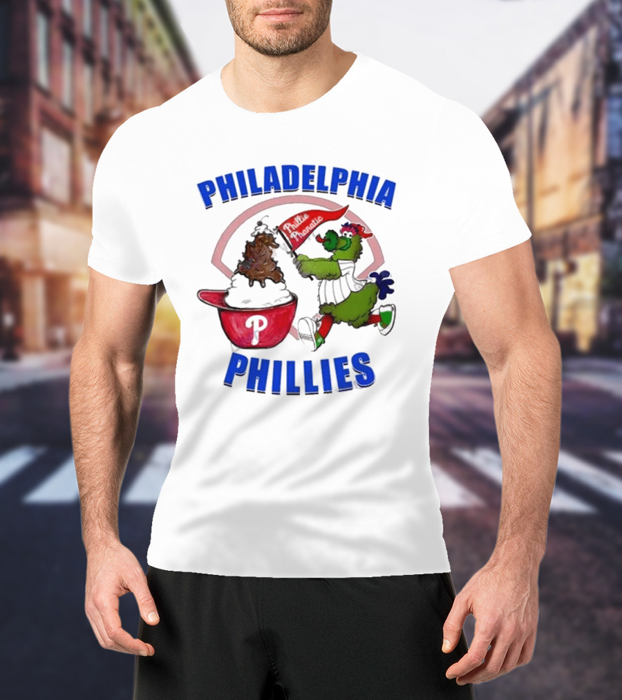 Philadelphia Phillies Phanatic Ice Cream Ring The Bell T-Shirt