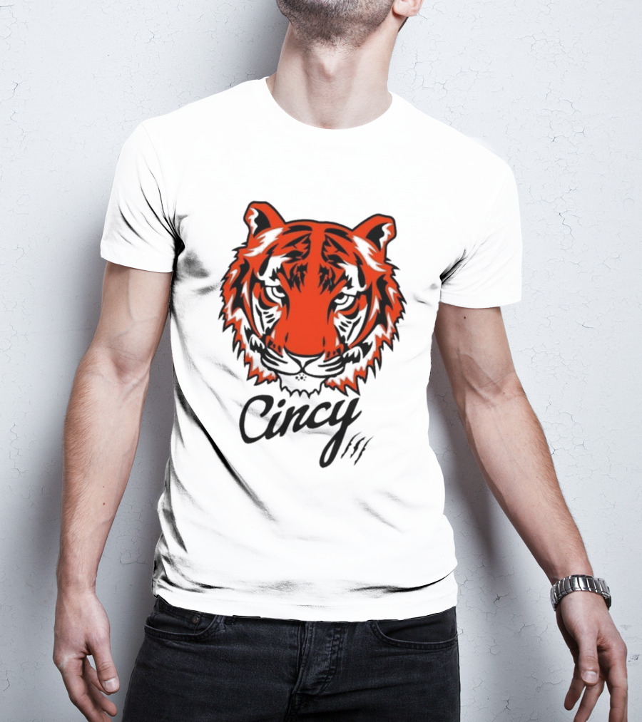 Cincy The Tiger Head By Ted Karras T-Shirt