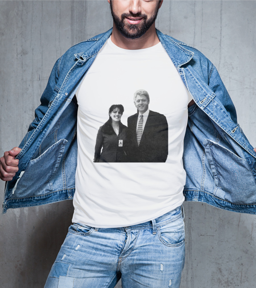Bill Clinton Monica Lewinsky Black And White Iconic Photo T-Shirt