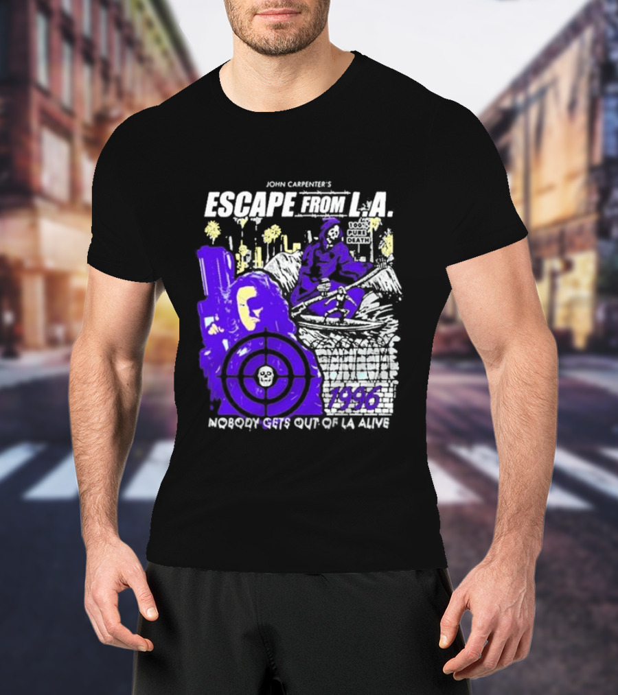 John Carpenter's Escape From L.A. 1996 Nobody Gets Out Of LA Alive T-Shirt