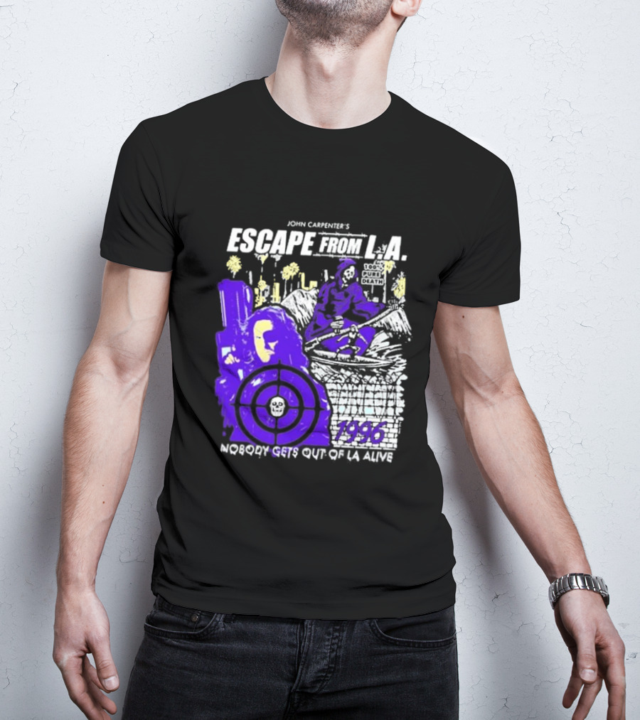 John Carpenter's Escape From L.A. 1996 Nobody Gets Out Of LA Alive T-Shirt