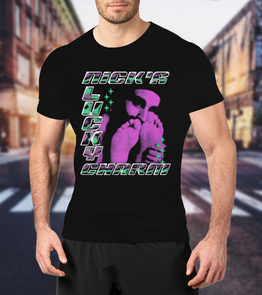 Nick's Lucky Charm Starry Neon Feet T-Shirt