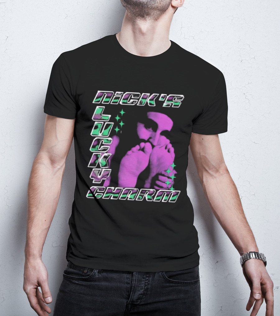 Nick's Lucky Charm Starry Neon Feet T-Shirt
