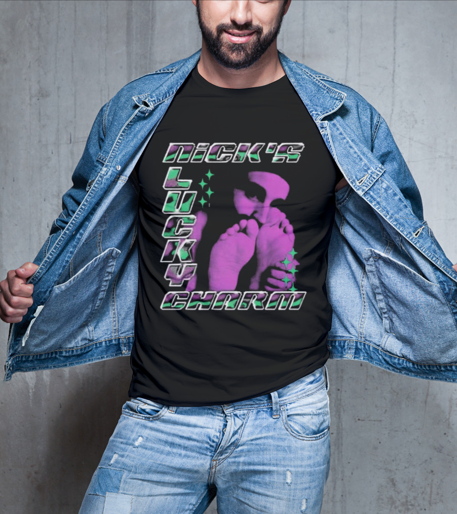 Nick's Lucky Charm Starry Neon Feet T-Shirt