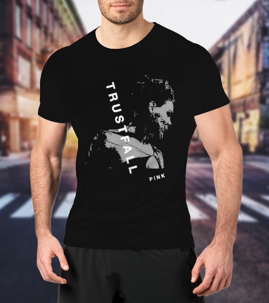 TRUSTFALL PINK Album T-Shirt