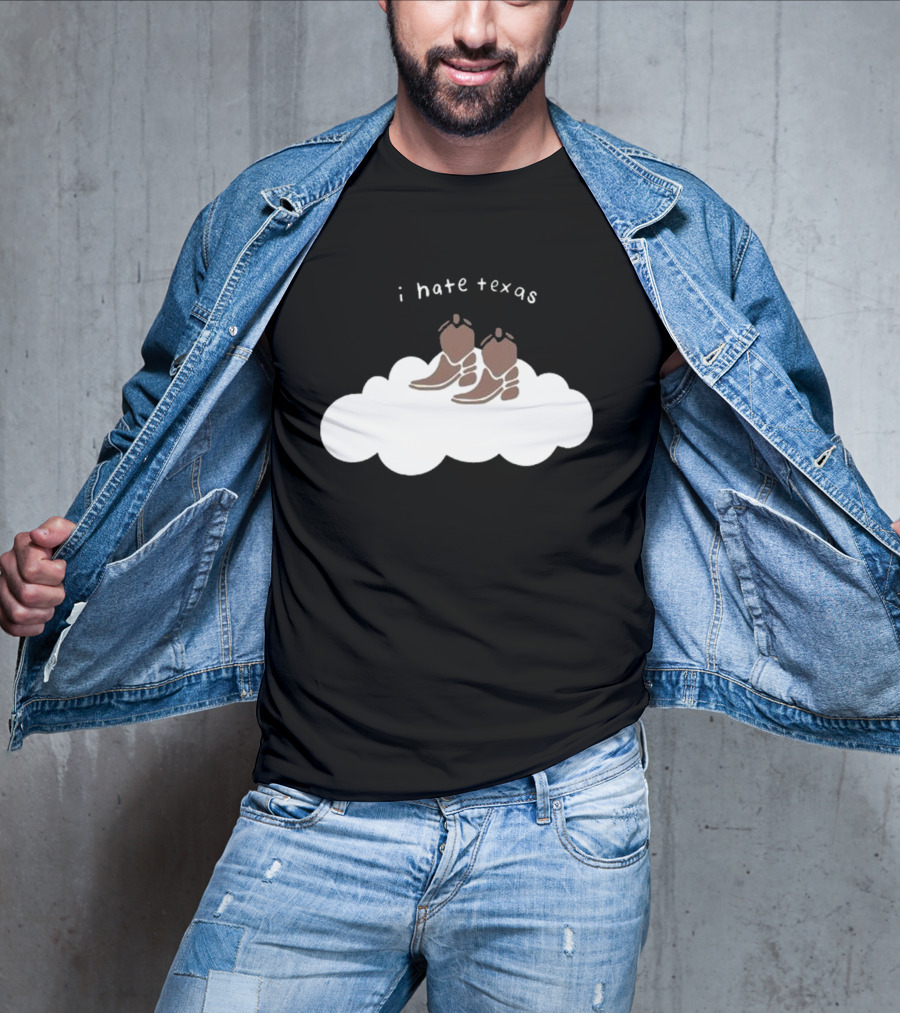 Mxmtoon I Hate Texas Cowboy Boots On Cloud T-Shirt