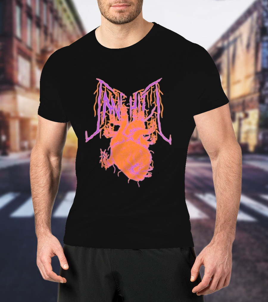 Cane Hill Orange Pink Anatomical Heart T-Shirt