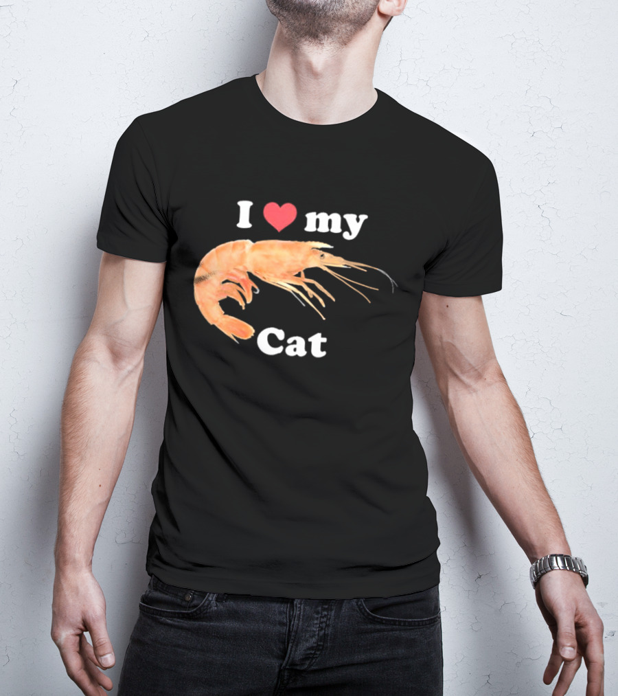 I Heart My Cat Shrimp T-Shirt