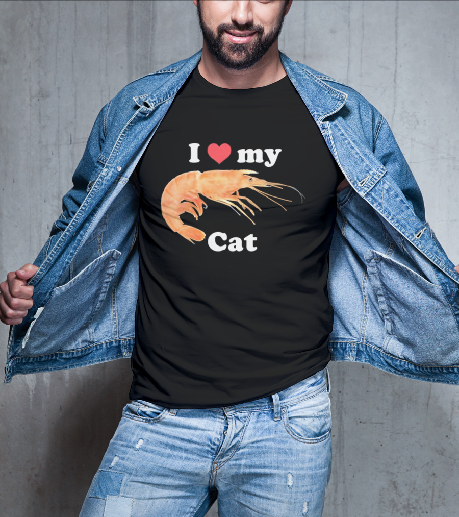 I Heart My Cat Shrimp T-Shirt