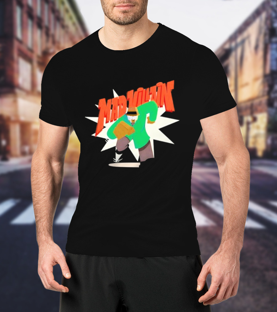 Madvillain MF Doom Cartoon Style Retro Villain Action T-Shirt