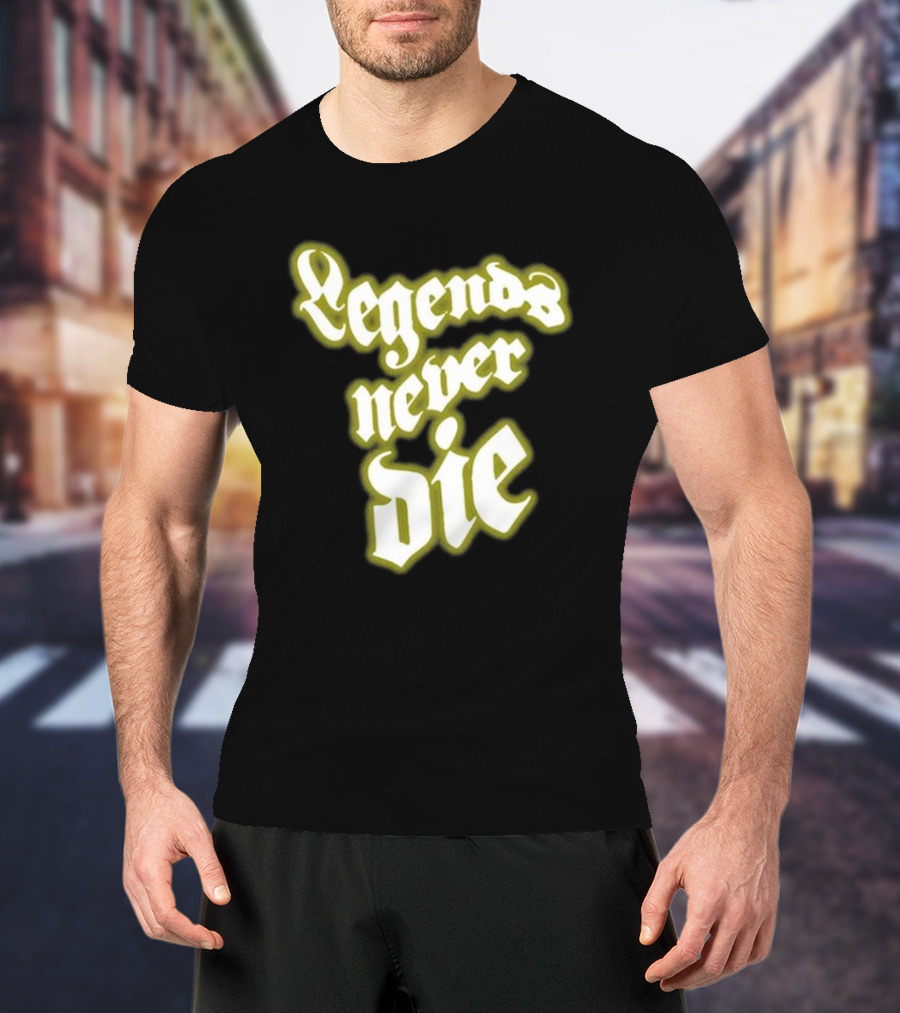 Juice Wrld Legends Never Die Text Gothic T-Shirt