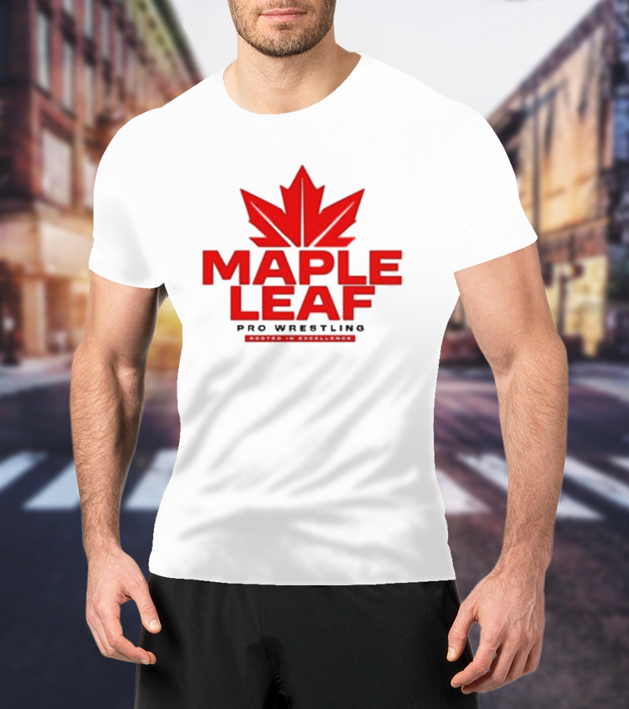 Maple Leaf Pro Wrestling Canada Maple Leaf Retro Sports Entertainment T-Shirt